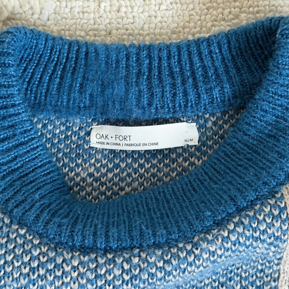 OAK + FORT Oversized Checkered Crewneck Sweater - Picture 5 of 8